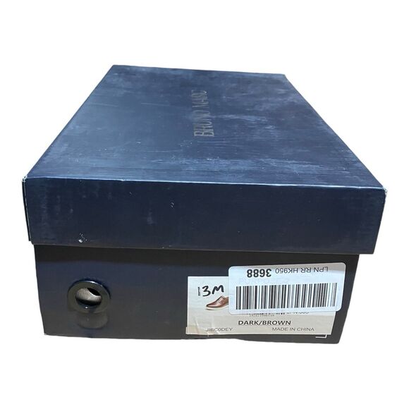 BRUNO MARC NEW YORK Shoes Mens 13 Purpose Brown Leather Oxford Dress - Picture 5 of 13